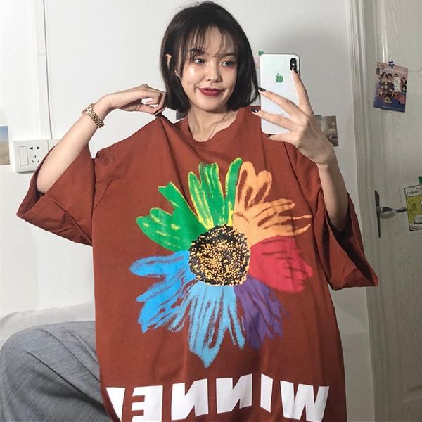 women's t-shirt dayifun flower letter printed casual loose oversize korean style 2021 summer short sleeve women female t-shirts, White
women's t-shirt dayifun flower letter printed casual loose oversize korean style 2021 summer short sleeve women female t-shirts, White
