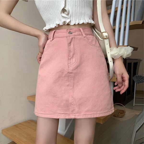 pi skirt women's summer style 2021 high waist slim student denim a-line skirts, Black
pi skirt women's summer style 2021 high waist slim student denim a-line skirts, Black