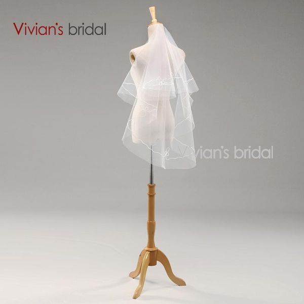 bridal veils vivian's white bride ribbon edge wedding accessories two-layers velo novia ss025, Black
bridal veils vivian's white bride ribbon edge wedding accessories two-layers velo novia ss025, Black