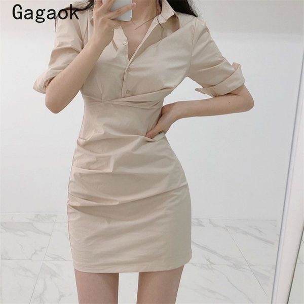 women office lady sheath dress summer turn-down collar solid empire dresses slim bodycon wild mini vestidos 210531, Black;gray
women office lady sheath dress summer turn-down collar solid empire dresses slim bodycon wild mini vestidos 210531, Black;gray