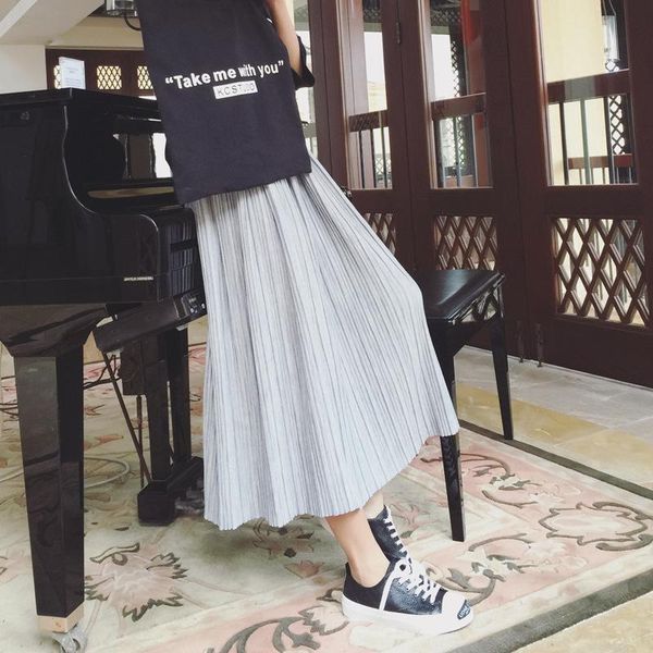 elegant solid maxi pleated skirt women 2021 autumn spring ladies korean gray black high waist school long female skirts
elegant solid maxi pleated skirt women 2021 autumn spring ladies korean gray black high waist school long female skirts