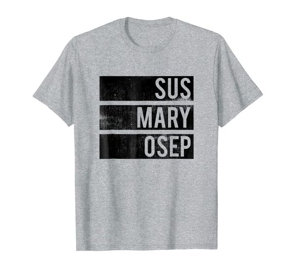 distressed sus mary osep filipino t-shirt - pinoy graphic te, White;black