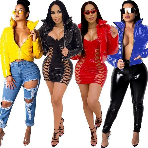 women's down & parkas coat women plus size bright pu faux leather bubble winter clothes waterproof latex woman short puffer jacket1 b78, Black
women's down & parkas coat women plus size bright pu faux leather bubble winter clothes waterproof latex woman short puffer jacket1 b78, Black