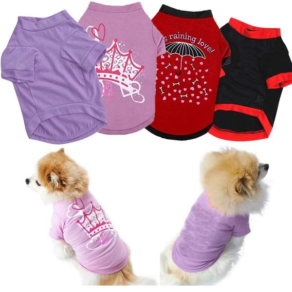 dog apparel four piece shirt for pet clothing summer puppy light and breathable t-shirt small medium dogs
dog apparel four piece shirt for pet clothing summer puppy light and breathable t-shirt small medium dogs