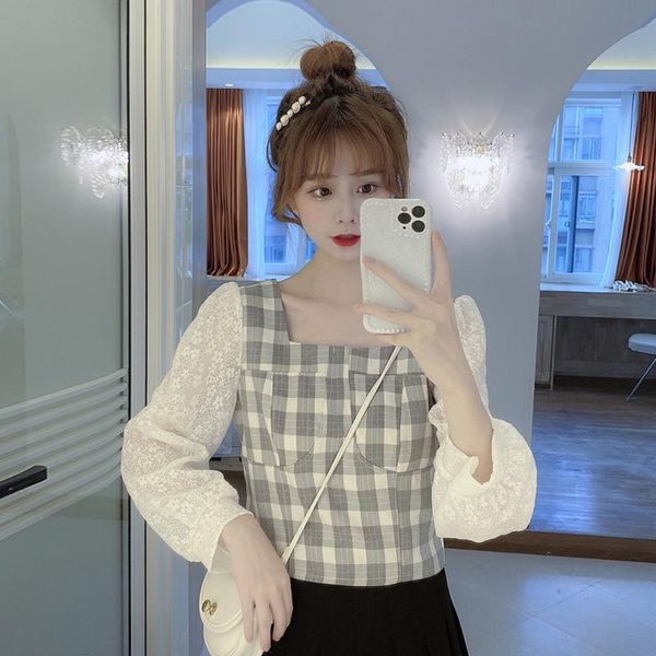 blusas mujer de moda ladies shirts spring fall crop square collar long sleeve pullovers blouse women plaid blouses hipster women's &, White
blusas mujer de moda ladies shirts spring fall crop square collar long sleeve pullovers blouse women plaid blouses hipster women's &, White
