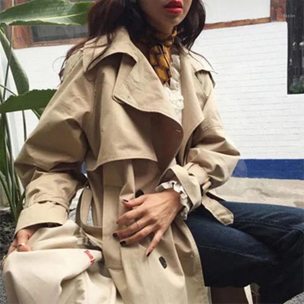 women's trench coats 2021 women spring long light coat warm lapel female windbreaker sleeve lady casual, Tan;black
women's trench coats 2021 women spring long light coat warm lapel female windbreaker sleeve lady casual, Tan;black