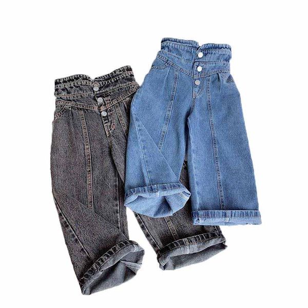 jeans girls high waist spring and autumn children drape loose straight wide-leg denim pants kids casual trousers, Blue
jeans girls high waist spring and autumn children drape loose straight wide-leg denim pants kids casual trousers, Blue