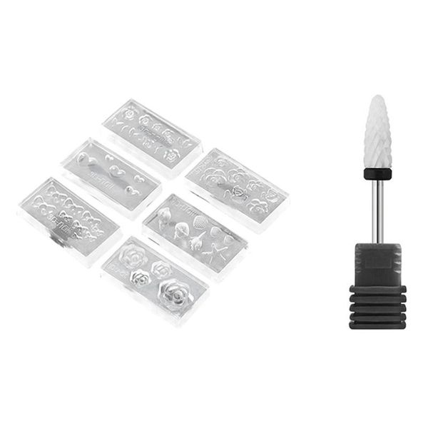 pcs fashion durable 3d silica gel mold & 1 nail cone tip ceramic drill bits art decorations, Silver;gold
pcs fashion durable 3d silica gel mold & 1 nail cone tip ceramic drill bits art decorations, Silver;gold