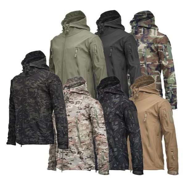 men's jackets oversize waterproof soft shell men camouflage outdoor breathable double layer warm coat field army military windbreaker, Black;brown
men's jackets oversize waterproof soft shell men camouflage outdoor breathable double layer warm coat field army military windbreaker, Black;brown