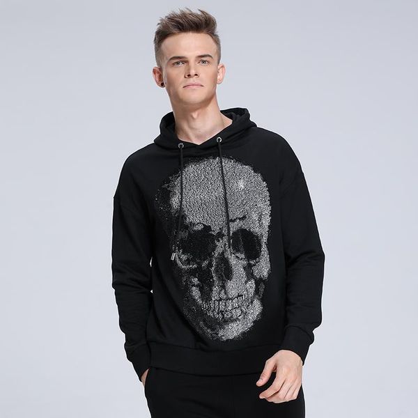men's hoodies & sweatshirts alexplein skulls rhinestones diamond clothing fashion streetwear slim fit hop hoody 100%cotton 2021 winter, Black
men's hoodies & sweatshirts alexplein skulls rhinestones diamond clothing fashion streetwear slim fit hop hoody 100%cotton 2021 winter, Black