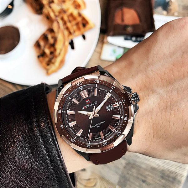 wristwatches naviforce fashion business men luxury watch military waterproof quartz man watches leather sports clock relogio masculino, Slivery;brown
wristwatches naviforce fashion business men luxury watch military waterproof quartz man watches leather sports clock relogio masculino, Slivery;brown
