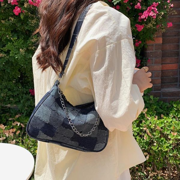 evening bags 2021 fashion women casual denim contrast color grid underarm bag chain shoulder solid pleated tote
evening bags 2021 fashion women casual denim contrast color grid underarm bag chain shoulder solid pleated tote