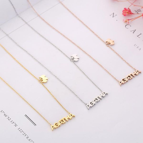 pendant necklaces foxcraft jewelry stainless steel letter agatha necklace smart dog collar for women wedding party, Silver
pendant necklaces foxcraft jewelry stainless steel letter agatha necklace smart dog collar for women wedding party, Silver