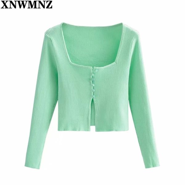 women fashion cropped knitted cardigan sweater vintage square collar long sleeve female outerwear chic 210520, White;black
women fashion cropped knitted cardigan sweater vintage square collar long sleeve female outerwear chic 210520, White;black
