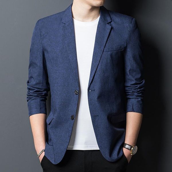 men's suits & blazers 2021 autumn casual blazer youth slim business double button, White;black
men's suits & blazers 2021 autumn casual blazer youth slim business double button, White;black