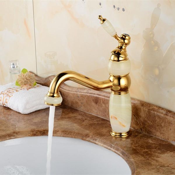 bathroom sink faucets natural jade faucet european-style gold-plated single-hole face pot electric and water
bathroom sink faucets natural jade faucet european-style gold-plated single-hole face pot electric and water