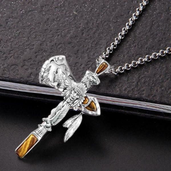 pendant necklaces viking eagle wolf ax cross for women men animal gothic indians necklace punk classic party jewelry gifts, Silver
pendant necklaces viking eagle wolf ax cross for women men animal gothic indians necklace punk classic party jewelry gifts, Silver