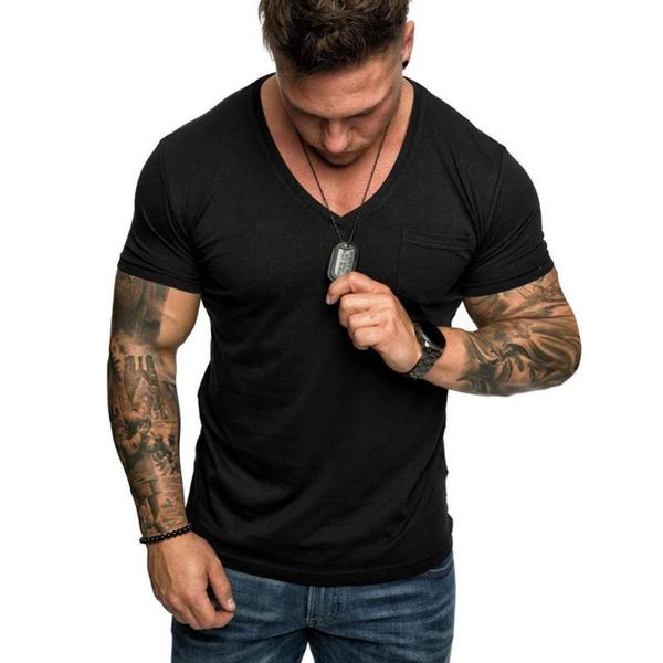 men's t-shirts 40%casual men solid color short sleeve v neck slims1 fits1 fitness t-shirt blouse top, White;black
men's t-shirts 40%casual men solid color short sleeve v neck slims1 fits1 fitness t-shirt blouse top, White;black