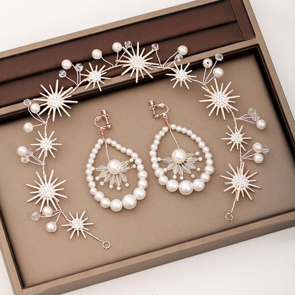 earrings & necklace luxury handmade gold color hairband set rhinestone pearl headband jewelry for women bride wedding lb, Silver
earrings & necklace luxury handmade gold color hairband set rhinestone pearl headband jewelry for women bride wedding lb, Silver