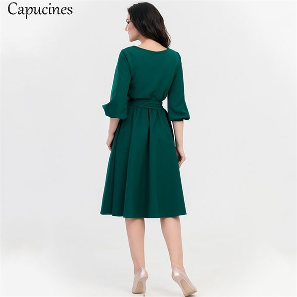 2021 autumn vintage soild lantern sleeve a-line dress women elegant o-neck half sleeve pocket sashes knee-length casual dress, Black;gray
2021 autumn vintage soild lantern sleeve a-line dress women elegant o-neck half sleeve pocket sashes knee-length casual dress, Black;gray