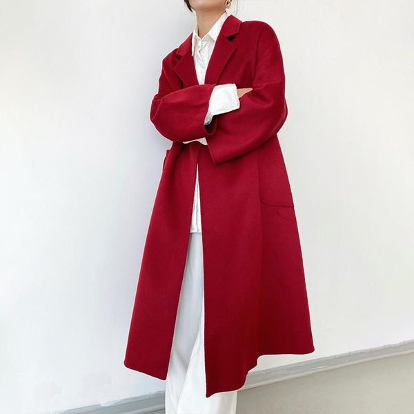 women's wool & blends "anfiouna" m family water corrugated double-sided cashmere coat classic fashion solid color 2021 winter, Black
women's wool & blends "anfiouna" m family water corrugated double-sided cashmere coat classic fashion solid color 2021 winter, Black