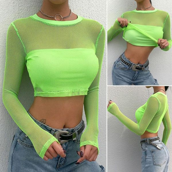 women's t-shirt 2021 women hollow mesh net see through long sleeve tee transparent undershirt camisas femininas clubwear, White
women's t-shirt 2021 women hollow mesh net see through long sleeve tee transparent undershirt camisas femininas clubwear, White