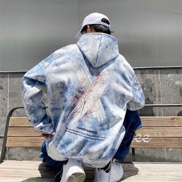 autumn winter tie-dye men hooded oversize pullover couple clothes plus velvet streetwear korean style casual hoodies 211014, Black
autumn winter tie-dye men hooded oversize pullover couple clothes plus velvet streetwear korean style casual hoodies 211014, Black