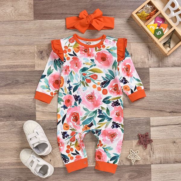 infant autumn and winter flying sleeve floral long printed one-piece hatsuit + headdress two piece set, White
infant autumn and winter flying sleeve floral long printed one-piece hatsuit + headdress two piece set, White