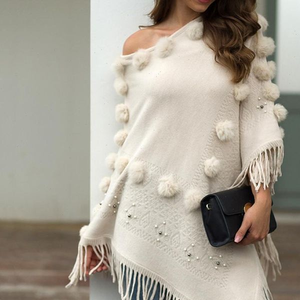 casual sweater womens sweaters cape pullovers tassel poncho o neck solid hairball cloak loose shawl female jumper autumn invierno coat, White;black
casual sweater womens sweaters cape pullovers tassel poncho o neck solid hairball cloak loose shawl female jumper autumn invierno coat, White;black