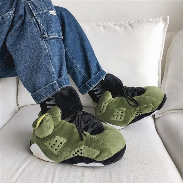 armygreen spoof cotton slippers men's and women's bread shoes funny big warm for winter, Black
armygreen spoof cotton slippers men's and women's bread shoes funny big warm for winter, Black
