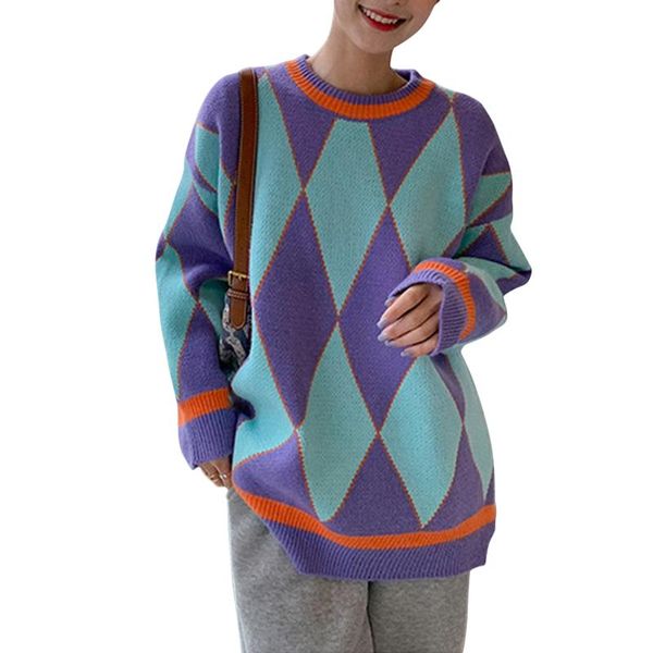 women's sweaters spring autumn women shirt sweater geometric pattern long sleeve round neck loose casual knitting pullovers, White;black
women's sweaters spring autumn women shirt sweater geometric pattern long sleeve round neck loose casual knitting pullovers, White;black