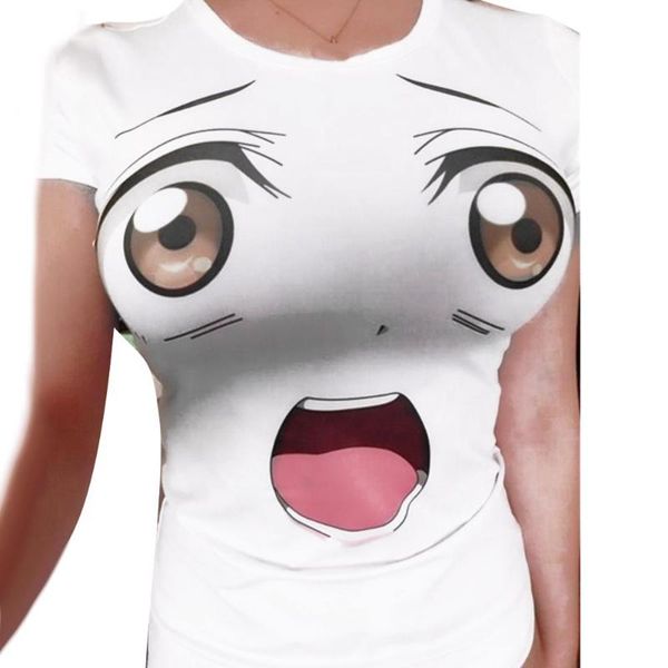 women's t-shirt big eyes women girl short sleeve summer close fit casual tee shirt funny design clothes gift, White
women's t-shirt big eyes women girl short sleeve summer close fit casual tee shirt funny design clothes gift, White