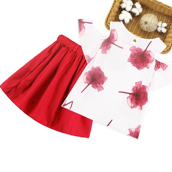 kids clothes floral print tshirt + shorts pants 2 pcs clothes girls off shoulder clothes for girls casual girls summer, White
kids clothes floral print tshirt + shorts pants 2 pcs clothes girls off shoulder clothes for girls casual girls summer, White