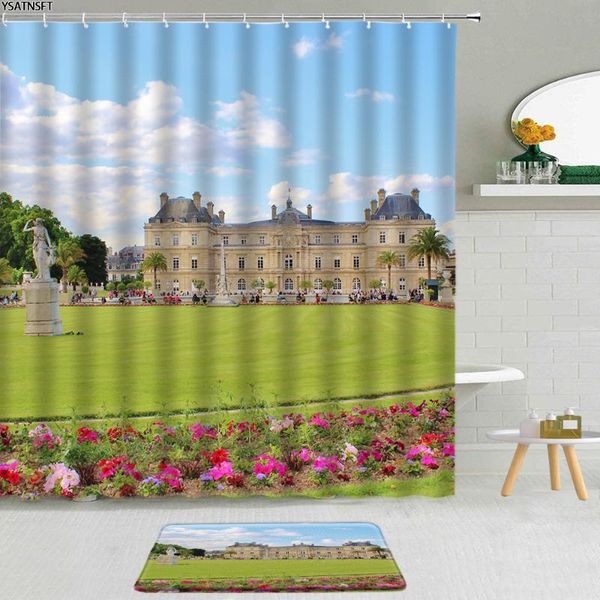 shower curtains 2pcs european architecture landscape curtain 3d retro church lawn flowers non-slip bath mat bathroom fabric set
shower curtains 2pcs european architecture landscape curtain 3d retro church lawn flowers non-slip bath mat bathroom fabric set