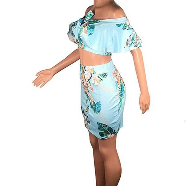 two piece dress summer women s sets floral print butterfly sleeve crop mini skirts suit track 2m27, White
two piece dress summer women s sets floral print butterfly sleeve crop mini skirts suit track 2m27, White