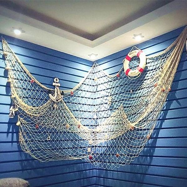 fishing accessories 1*2m cotton handmade decorative fish nets mediterranean style thread bar net decor beach scene party decoration
fishing accessories 1*2m cotton handmade decorative fish nets mediterranean style thread bar net decor beach scene party decoration