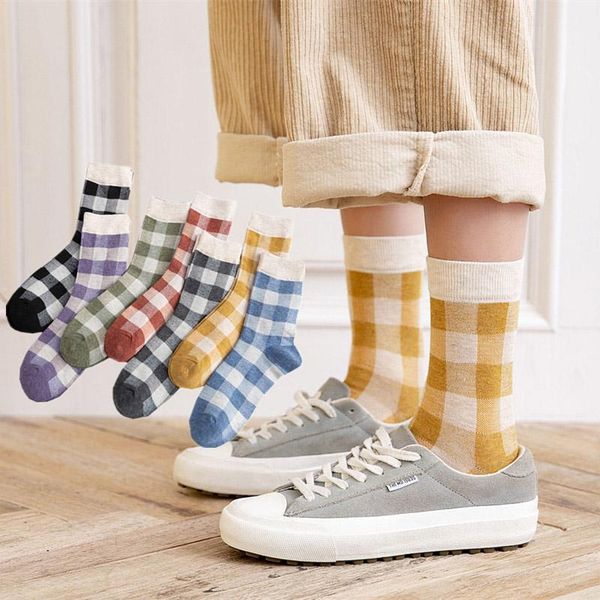 socks & hosiery 1 pack colorful plaid women cotton for spring winter happy gifts korea style cute ladies casual crew, Black;white
socks & hosiery 1 pack colorful plaid women cotton for spring winter happy gifts korea style cute ladies casual crew, Black;white