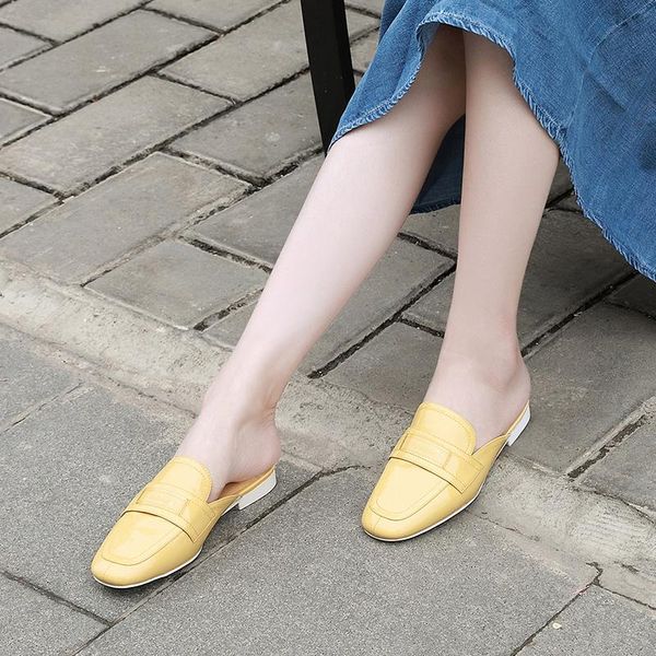 slippers 2021 arrival summer shoes women slides genuine leather cover toes cowhide yellow/pink/black/white
slippers 2021 arrival summer shoes women slides genuine leather cover toes cowhide yellow/pink/black/white