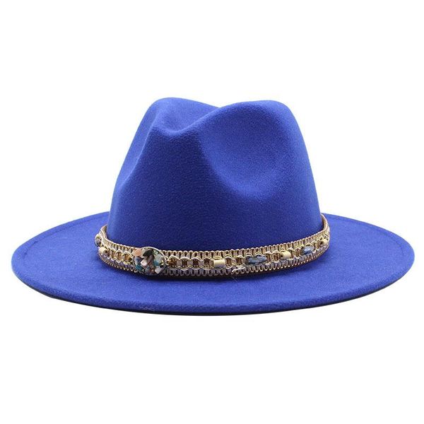 wide brim hats european american woolen hat gentleman cap autumn winter ethnic style retro elegant trendy big flat jazz, Blue;gray
wide brim hats european american woolen hat gentleman cap autumn winter ethnic style retro elegant trendy big flat jazz, Blue;gray