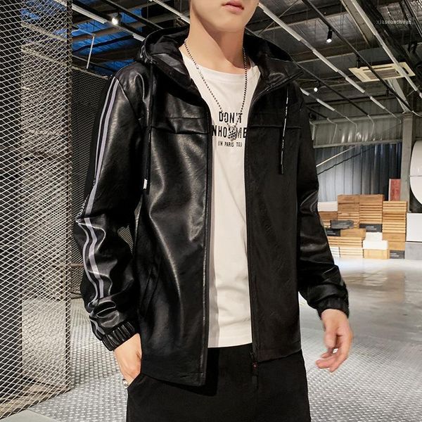 men's jackets large size hooded pu jacket all-match slim motor suit coat autumn casual leather baseball coat1, Black;brown
men's jackets large size hooded pu jacket all-match slim motor suit coat autumn casual leather baseball coat1, Black;brown