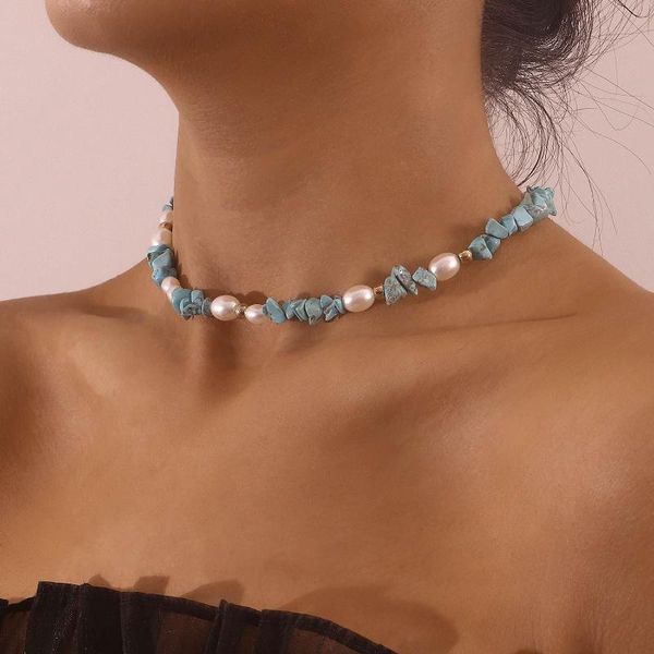 chokers bohemia turquoise beaded necklace for women boho creative pearl clavicle chain necklaces beads choker jewelry accessories gift, Golden;silver
chokers bohemia turquoise beaded necklace for women boho creative pearl clavicle chain necklaces beads choker jewelry accessories gift, Golden;silver