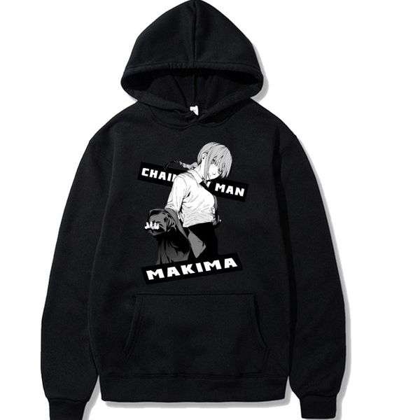 men's hoodies & sweatshirts 2021 makima pullover cosplay sweatshirt graphic hoodie clothes streetwear japanese anime chainsaw man sweat, Black
men's hoodies & sweatshirts 2021 makima pullover cosplay sweatshirt graphic hoodie clothes streetwear japanese anime chainsaw man sweat, Black