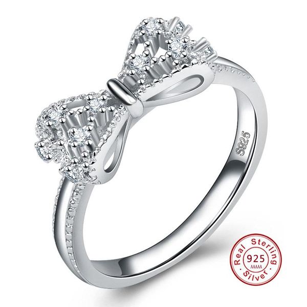 wedding rings exquisite solid 925 sterling silver fashion bow tie ring made with cubic zirconia crystal fine jewelry, Slivery;golden
wedding rings exquisite solid 925 sterling silver fashion bow tie ring made with cubic zirconia crystal fine jewelry, Slivery;golden