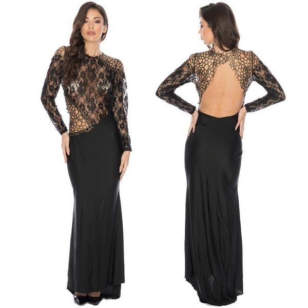 casual dresses see through floral hollow out lace dress women winter backless elegant christmas maxi long party vestidos, Black;gray
casual dresses see through floral hollow out lace dress women winter backless elegant christmas maxi long party vestidos, Black;gray