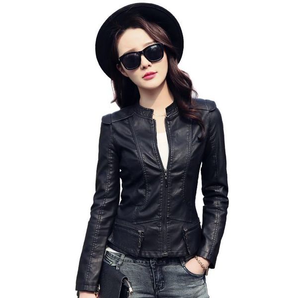 women's leather & faux 2021 women spring autumn jacket female coat basic pu office lady slim soft ol biker py29, Black
women's leather & faux 2021 women spring autumn jacket female coat basic pu office lady slim soft ol biker py29, Black