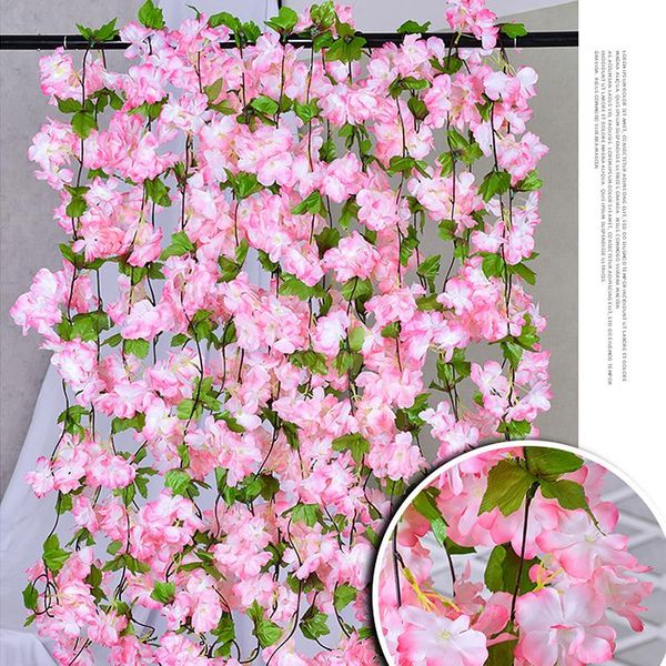decorative flowers & wreaths 220cm artificial silk cherry blossom vine flower wedding arch decoration home garden party rattan wall hanging
decorative flowers & wreaths 220cm artificial silk cherry blossom vine flower wedding arch decoration home garden party rattan wall hanging