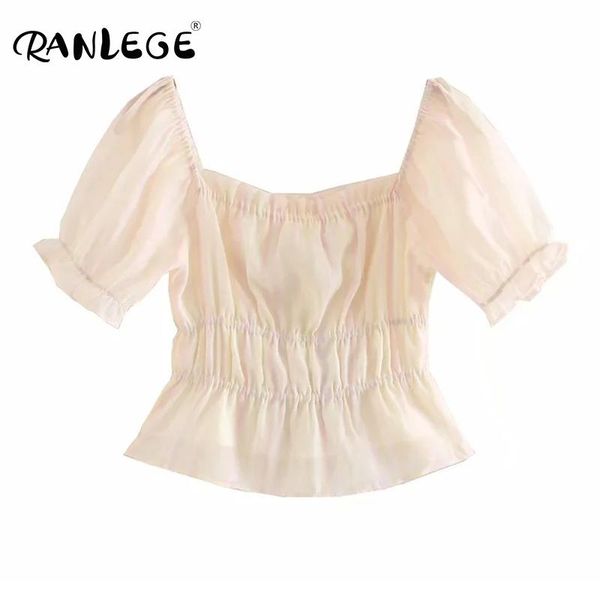 stylish multicolor blouse women ruffle short sleeve chic cropped blouses square collar ladies summer pleated shirt women's & shirts, White
stylish multicolor blouse women ruffle short sleeve chic cropped blouses square collar ladies summer pleated shirt women's & shirts, White
