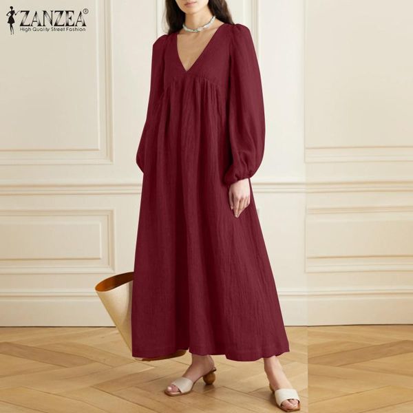 casual dresses zanzea women's dress 2021 female maxi vestido de mujer francais v neck robe spring party oversized 5xl holiday, Black;gray
casual dresses zanzea women's dress 2021 female maxi vestido de mujer francais v neck robe spring party oversized 5xl holiday, Black;gray