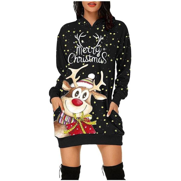 women's hoodies & sweatshirts fashion casual christmas printed long sleeve hooded pullover dress o-neck hips with cap 2021, Black
women's hoodies & sweatshirts fashion casual christmas printed long sleeve hooded pullover dress o-neck hips with cap 2021, Black