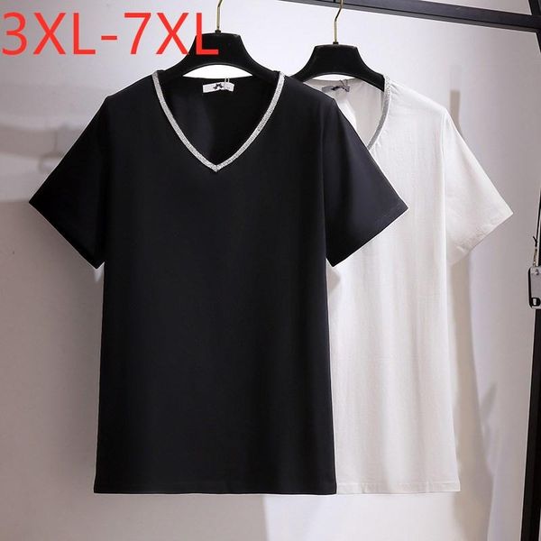 women's t-shirt 2021 ladies summer plus size for women large short sleeve loose cotton black white v-neck 3xl 4xl 5xl 6xl 7xl
women's t-shirt 2021 ladies summer plus size for women large short sleeve loose cotton black white v-neck 3xl 4xl 5xl 6xl 7xl